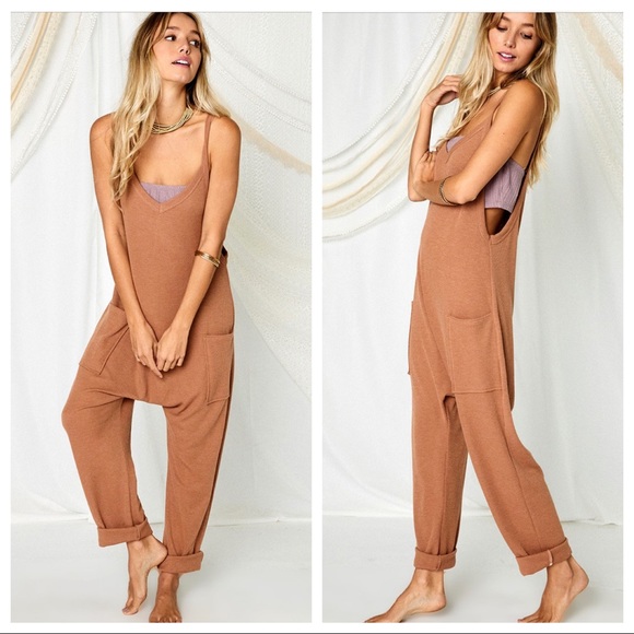 05 Boho Solid Harem Jumpsuit - Picture 4 of 5